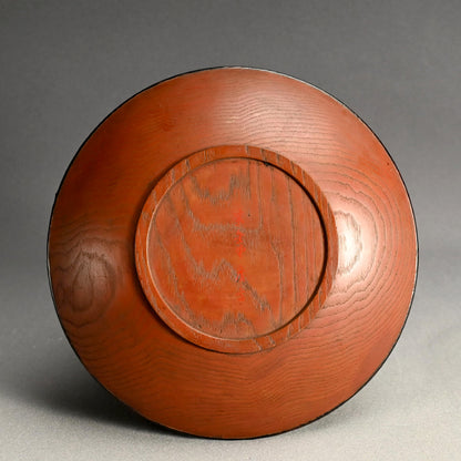 アンティーク高森絵漆皿 藤 香彩作 ー廣斎