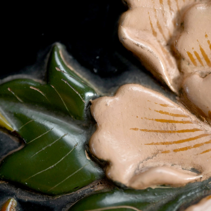 アンティーク高森絵漆皿 藤 香彩作 ー廣斎