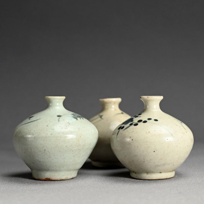 3 Ko-Imari Abura Tsubo Oil Flasks