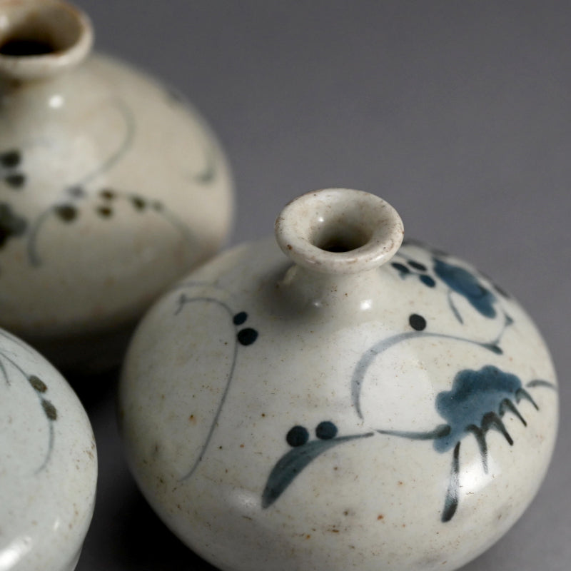 3 Ko-Imari Abura Tsubo Oil Flasks