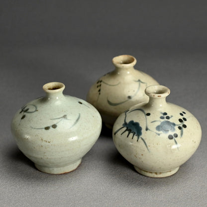 3 Ko-Imari Abura Tsubo Oil Flasks