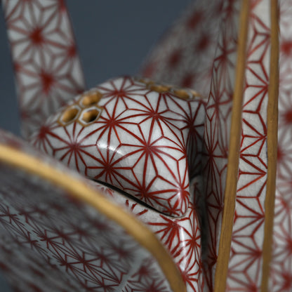 Origami Crane-Shaped Koro ー宮川 香齋 “竹鶴香炉 熨斗鶴"