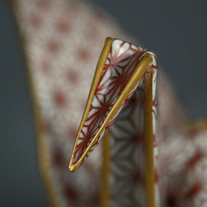Origami Crane-Shaped Koro ー宮川 香齋 “竹鶴香炉 熨斗鶴"