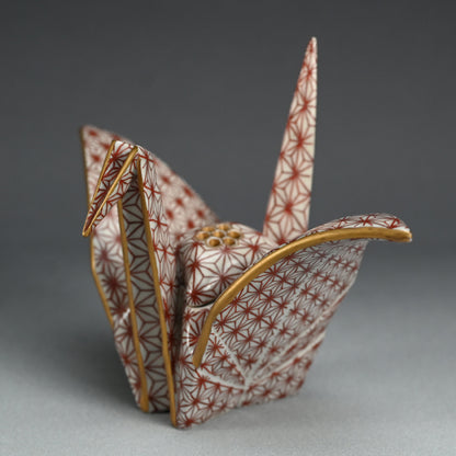 Origami Crane-Shaped Koro ー宮川 香齋 “竹鶴香炉 熨斗鶴"