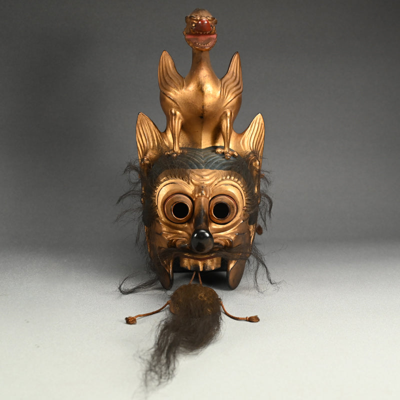 Ancient Bugaku Mask, Ryo-o (Rangryo) The Dragon King
