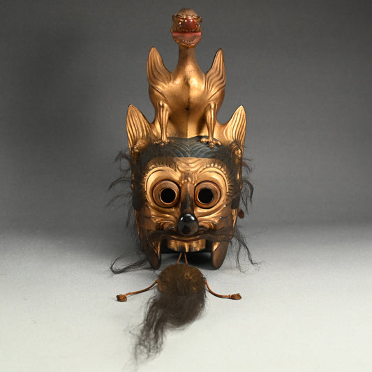Ancient Bugaku Mask, Ryo-o (Rangryo) The Dragon King