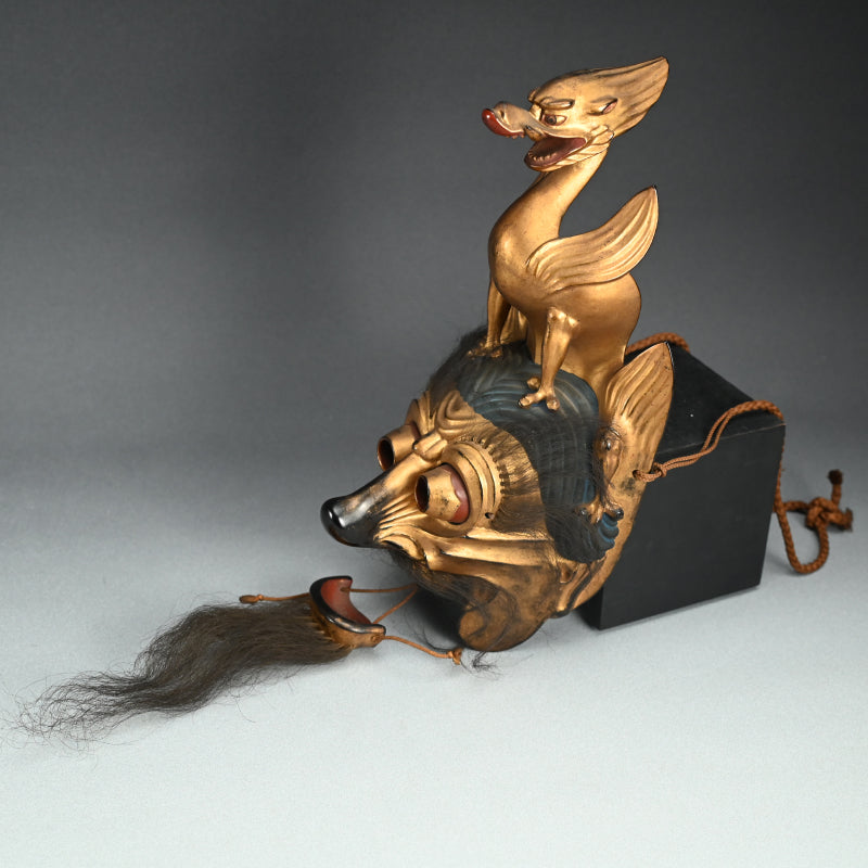 Ancient Bugaku Mask, Ryo-o (Rangryo) The Dragon King