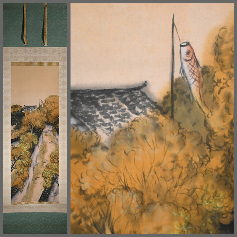 Taisho Style Hanging Scroll ー平井 楳仙 “奈良乃五月”