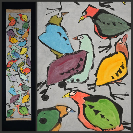 Angry Birds! Colorful Scroll Painting ー重森 陽子