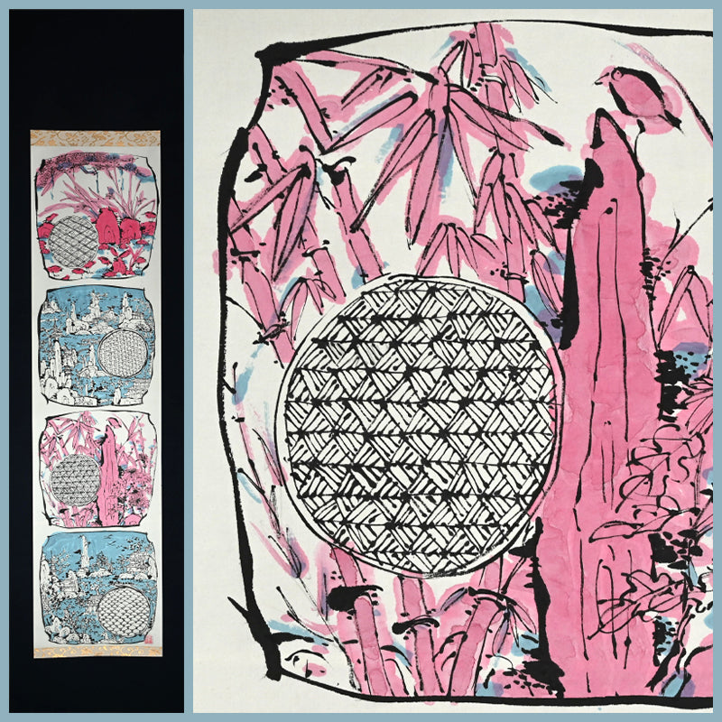 Ceramic Plate Study, Scroll Painting ー重森 陽子