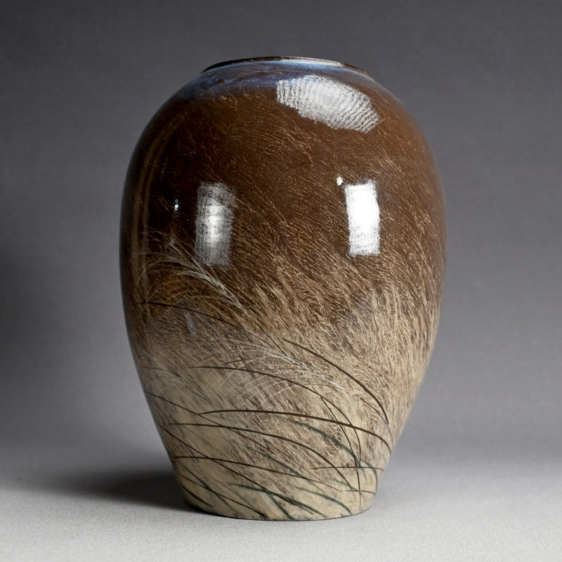 Masterpiece Utsutsukawa Vase ー十三代 横石 臥牛 “百鷲文 花瓶”