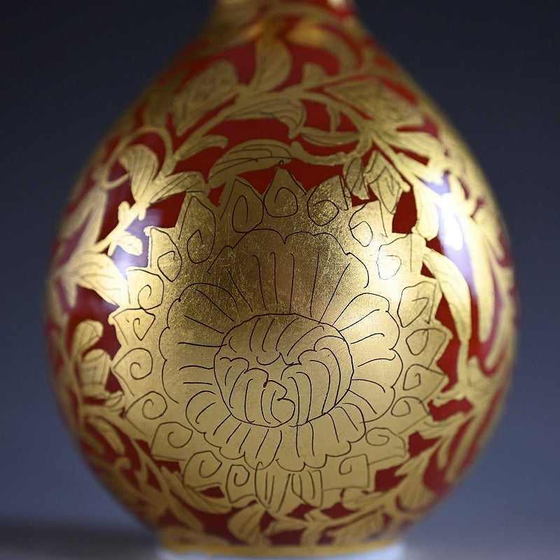 Kinrande Porcelain Sake Set ー小野 珀子 “金襴手 酒盃”