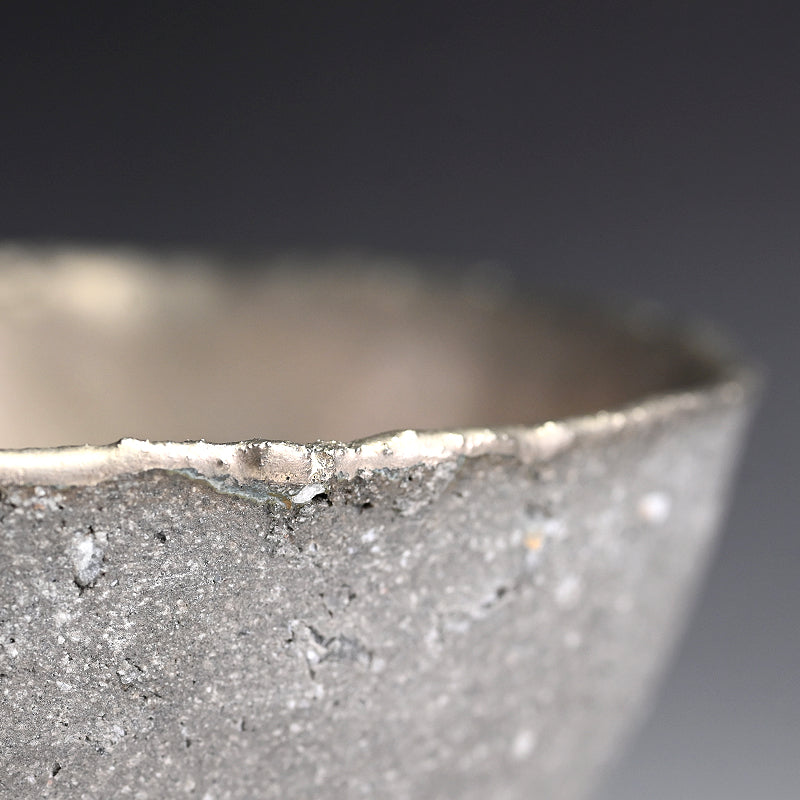 Contemporary White Gold Bowl