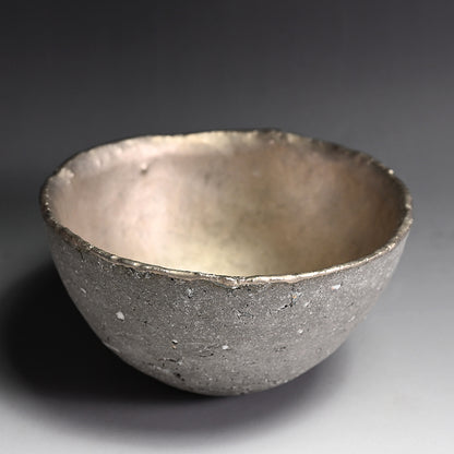 Contemporary White Gold Bowl