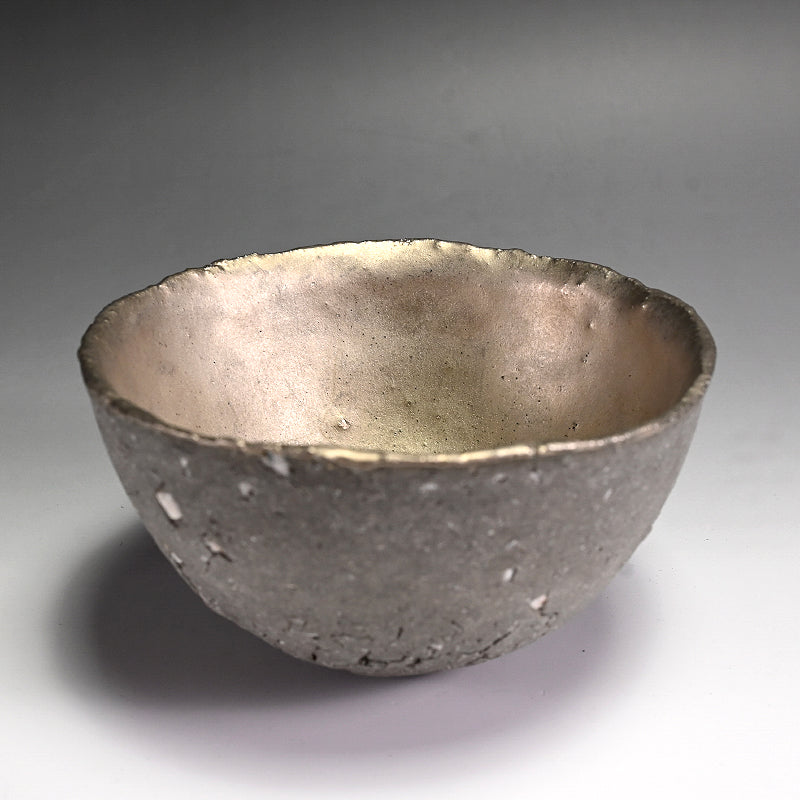 Contemporary White Gold Bowl