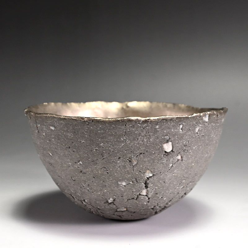 Contemporary White Gold Bowl