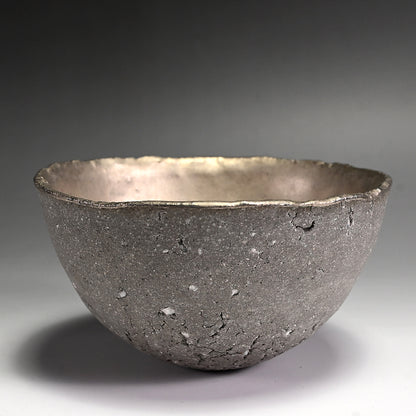 Contemporary White Gold Bowl