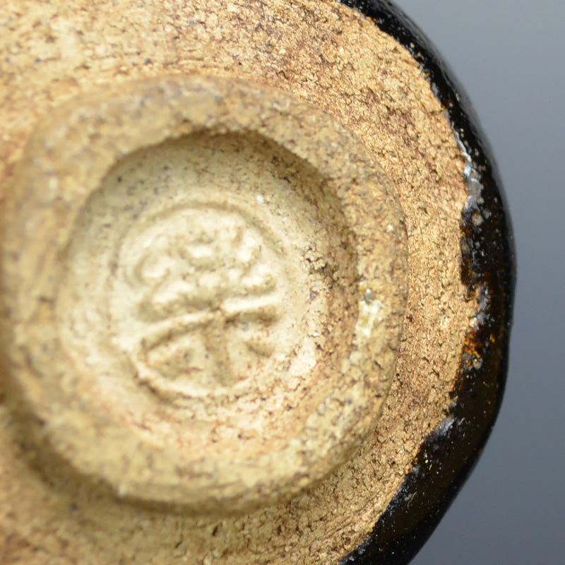 ミニチュアアンティークの日本のポータブルティーセット、楽茶碗