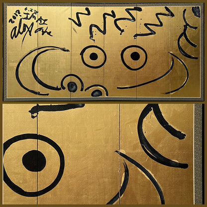 6 panel Gold Screen, Dragon ー今井 アレクサンダー