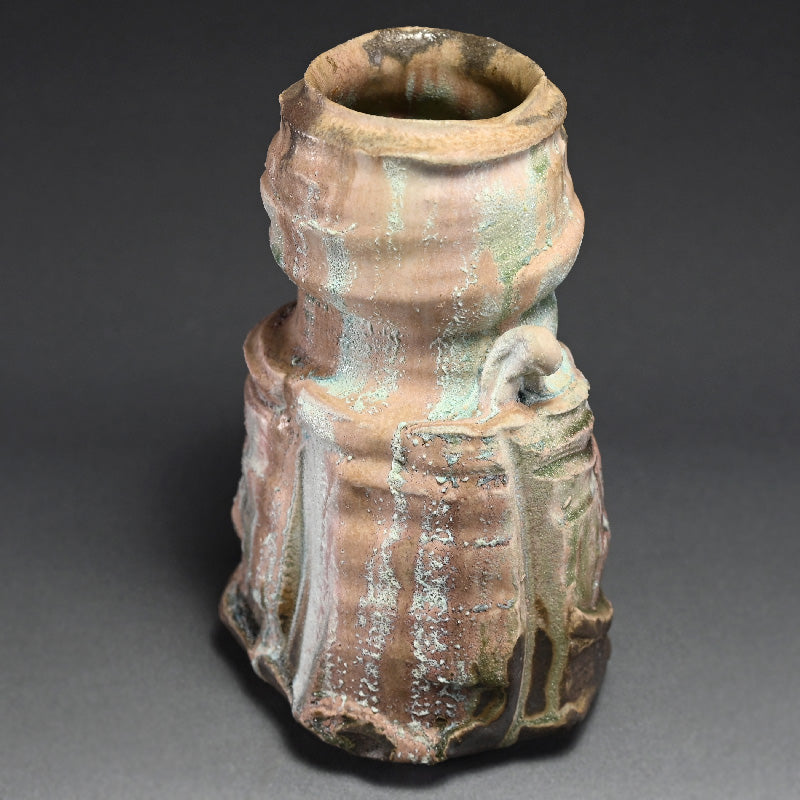 Contemporary Manyosai Vase ー"万葉彩耳付花生"