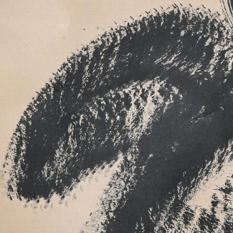 Massive Mid-century Crazy Ink Painting