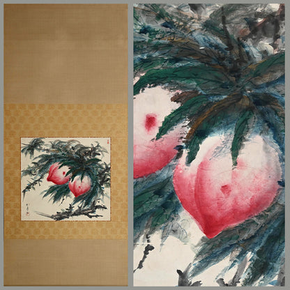 The Immortal Peach, Taisho p. Scroll ー堂本 印象 “桃”