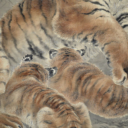 Superb Meiji period Tiger Scroll ー菊池 雲章“虎図”