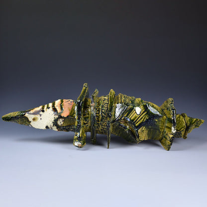 謎の織部壺展示品 ー小割哲也「跡ノ歴」