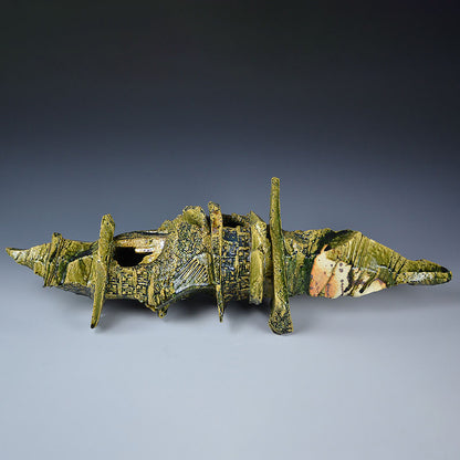 謎の織部壺展示品 ー小割哲也「跡ノ歴」