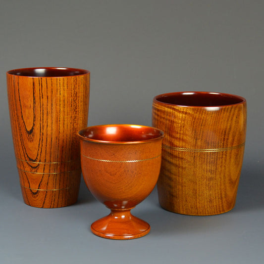 Lacquered Wooden Cups ー川北 浩彦