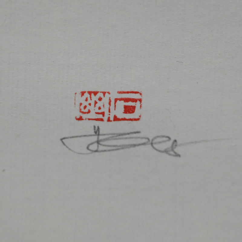 Fabulous modern Zen Circle Calligraphy Scroll