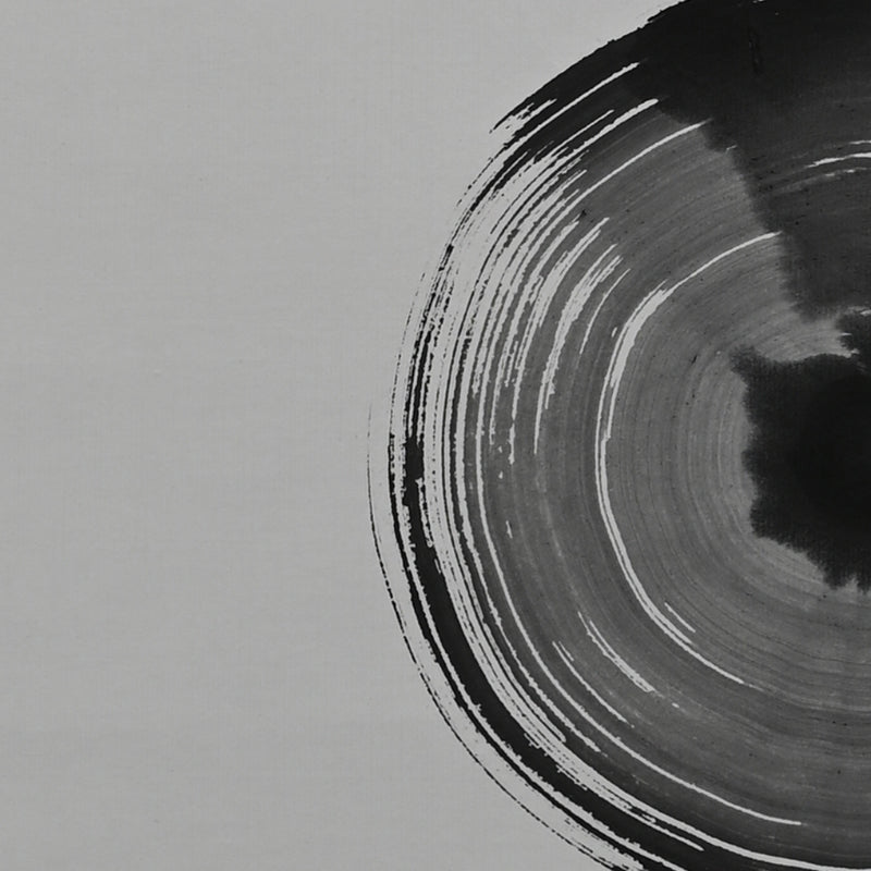 Fabulous modern Zen Circle Calligraphy Scroll